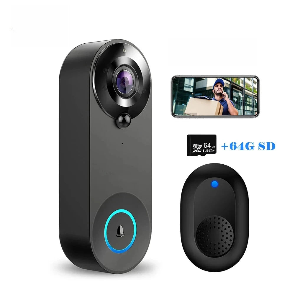 Wireless Video Doorbell with Motion Detection
