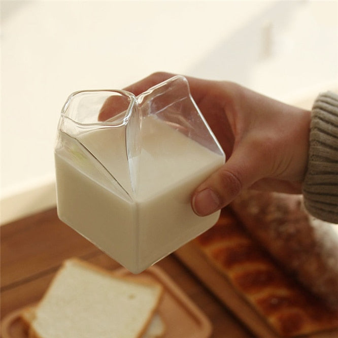 Heat-Resistant Glass Milk Container