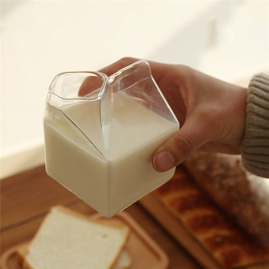Heat-Resistant Glass Milk Container